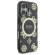 Guess dėklas iPhone 16 telefonui IML Peony On 4G Background MagSafe, juodas