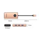 Dokavimo stotelė Orico PW11 6-in-1 USB-C HDMI 4K RJ45 100W PD rožinio aukso