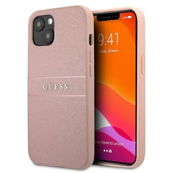Guess GUHCP13SPSASBPI iPhone 13 mini 5.4" pink/pink hardcase Saffiano Stripe