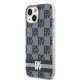 DKNY iPhone 15 Case IML Checkered Mono Pattern MagSafe, Black