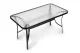 Multigarden grūdinto stiklo sodo stalas 160x90 cm, juodas