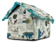 Foldable Dog and Cat House XL, Soft Pet Bed Cabin, White