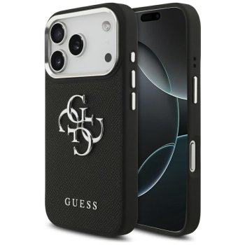 Dėklas Guess Grained Big 4G Classic Logo, skirtas iPhone 17 Pro - juodas