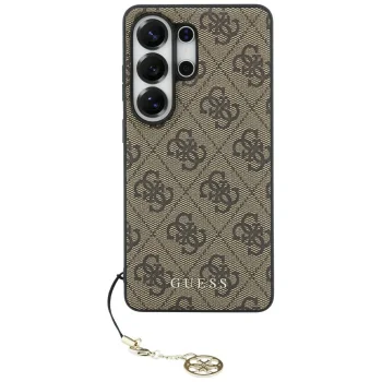 Guess 4G Classic Logo Charm MagSafe dėklas skirtas Samsung Galaxy S26 Ultra, rudas