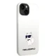 Karl Lagerfeld Silicone Choupette dėklas, skirtas iPhone 14 Plus / 15 Plus, baltas