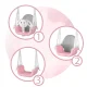 Ricokids 3-in-1 vaikiškos sūpynės Miś, rožinės