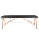 Sulankstomas medinis masažo stalas Case WOOD COMFORT, 2 dalių, juodas