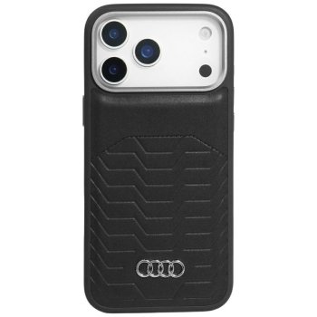 Audi iPhone 17 Pro Max dėklas GT Synthetic Leather MagSafe, juodas