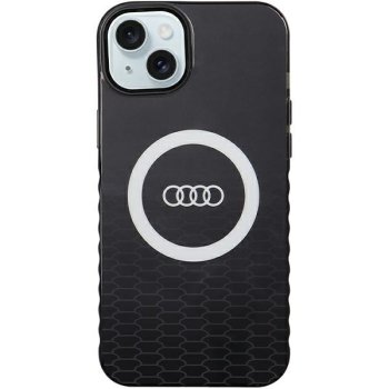 Audi IML Big Logo MagSafe dėklas iPhone 15 Plus / 14 Plus telefonui, juodas