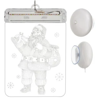 Malatec 3D LED Window Stained Glass, Santa Claus