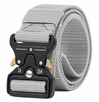 Tactical Survival Belt with Quick Release Buckle 131cm Grey