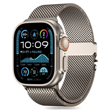 Tech-Protect Milano dirželis Apple Watch (44 / 45 / 46 / 49 mm), titano spalvos