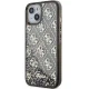 Apple iPhone 14 6.1\" Guess Liquid Glitter 4G Transculent Case Cover, Black
