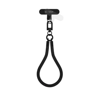 Tech-Protect C3S Rope riešo juostelė telefonui, juoda
