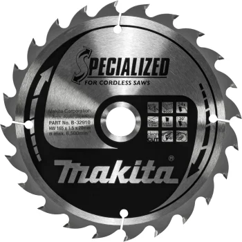 Diskinio pjūklo diskas Makita B-32910 SPECIALIZED 165x20 mm, 24D, medžiui