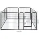 Modulinis naminių gyvūnų aptvaras Malatec 23769, 8 dalys (80x80 cm), pilkas