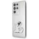 Karl Lagerfeld dėklas Samsung Galaxy S21 Ultra telefonui Choupette Fun, skaidrus