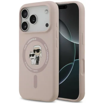 Karl Lagerfeld Karl&Choupette Ring MagSafe silicone case for iPhone 18 Pro / 17 Pro, black