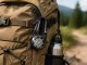 Magnetic Carabiner Compass with Thermometer for Survival, Black