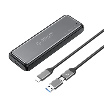 Orico DDM2-C3-G2 M.2 NVMe SSD išorinis dėklas, USB-C 3.2, pilkas