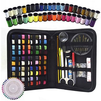 Sewing Kit 27057 with Zipper Case, Needles and Threads