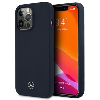Mercedes Silicone Line dėklas, skirtas iPhone 13 Pro / 13, tamsiai mėlynas