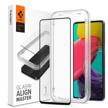 Apsauginis stiklas Spigen ALM Glass FC telefonui Samsung Galaxy M53 5G, Black