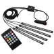 LED automobilių salono apšvietimas su pulteliu (4 x 12 LED)