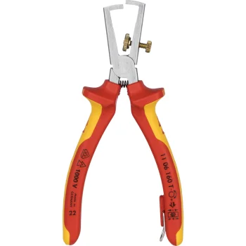 Izoliacijos nuėmimo replės KNIPEX 11 06 160 T su atidarymo spyruokle, 160 mm