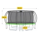 4FIZJO PRO Garden Trampoline 496 cm 16FT with Net and Ladder, Green-Black
