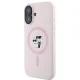 Karl Lagerfeld Silicone Karl&Choupette Heads MagSafe dėklas iPhone 16 Plus, rožinis