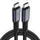 3mk Hyper Cable N-SERIES Thunderbolt 4 USB-C / USB-C laidas 1m 240W, juodas