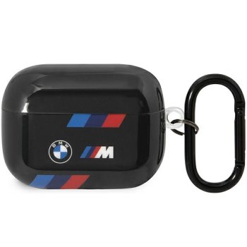 BMW AirPods Pro 2 dėklas Tricolor Stripes, juodas