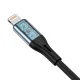 Garso laidas Vipfan L05 Lightning į 3.5 mm mini jack AUX, 1 m, pilkas