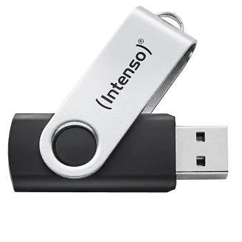 USB atmintinė Intenso Office Line 128 GB USB 3.2, sidabrinė/juoda