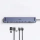 USB-C jungčių stotelė Choetech HUB-M20 11-in-1, 100W PD, pilka