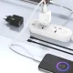 Dudao A26T GaN 25W USB-A ir USB-C įkroviklis - Juodas