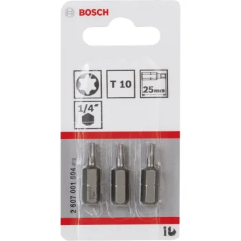 Suktuvo antgaliai Bosch T10 Extra Hard 25 mm, 3 vnt.