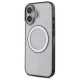 Mercedes dėklas iPhone 16 telefonui Printed Logo MagSafe, skaidrus