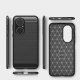 Huawei P50 lankstus anglies pluošto rašto TPU dėklas, juodas