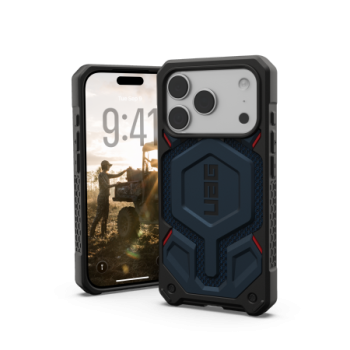 UAG Monarch Pro MagSafe dėklas iPhone 17 Pro telefonui, tamsiai mėlynas