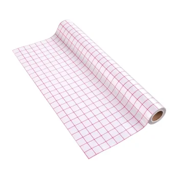 HTVRONT perkėlimo juosta vinilui, 30.5 cm x 300 cm, raudonas tinklelis