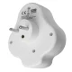 Maclean Power Splitter with 2 Sockets, Switch and USB A/C 2.4A, White