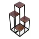 Modernhome PJJPS0011 DARK gėlių stovas, 4 lentynos, tamsus riešutas
