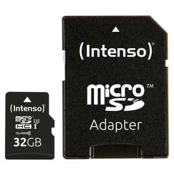 Intenso microSDHC atminties kortelė 32GB Professional UHS-I U3 V30 Class 10 su SD adapteriu
