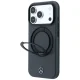 Mercedes Leather with Ring Stand MagSafe dėklas iPhone 18 Pro / 17 Pro, tamsiai pilkas