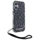 Karl Lagerfeld dėklas, skirtas iPhone 16 Plus, Zebra With Cord, violetinis