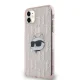 Karl Lagerfeld dėklas iPhone 11 / XR IML Choupette Head & Monogram, rožinis