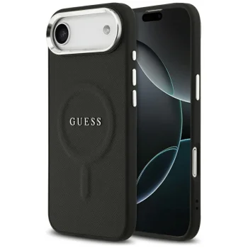 Guess Classic Logo MagSafe dėklas telefonui iPhone Air, juodas