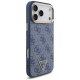 Guess 4G Triangle Logo MagSafe dėklas iPhone 17 Pro Max, mėlynas ir auksinis